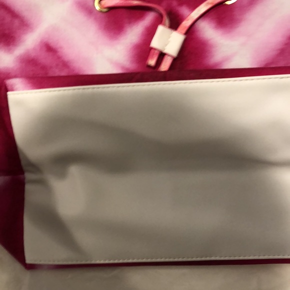 Estée Lauder Tote Bag Purse Pink White Tye Die Print Drawstring - Picture 4 of 9